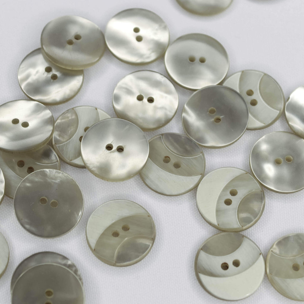 Plastmasas poga Ø20mm - pelēcīga perlamutra