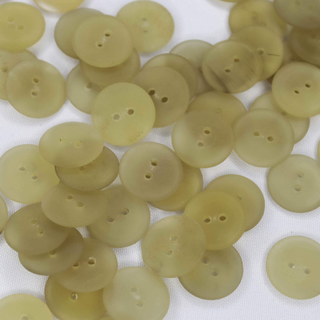 Plastmasas poga Ø18mm - dzeltenīga, caurspīdīga