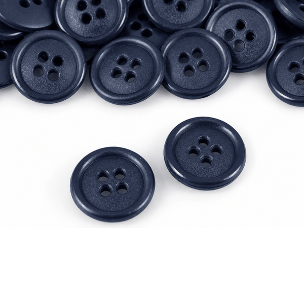 Plastmasas poga Ø15mm - tumši zila