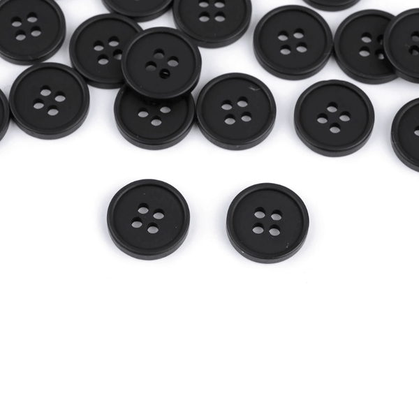 Plastmasas poga Ø15mm | 24' - melna