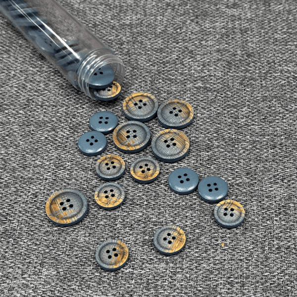 Koka poga - zila ar rūtiņu rakstu