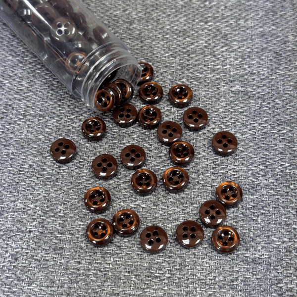 Plastmasas poga Ø10mm – karameles brūna