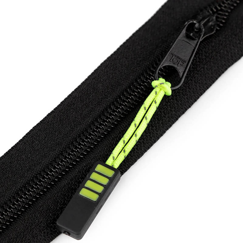Loop for zipper slider 68mm - black with gray