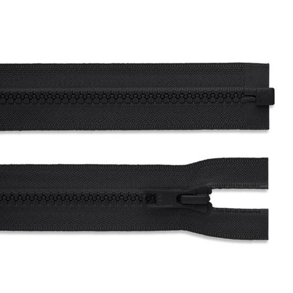 Plastmasas vienvirziena rāvējslēdzējs 5-6mm | 110cm - melns