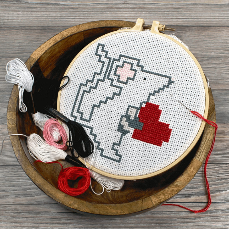 Plastmasas riņķi izšūšanai