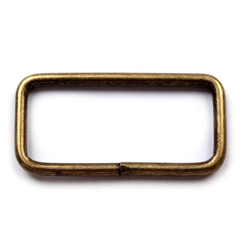 Square metal ring 16x39mm 060801