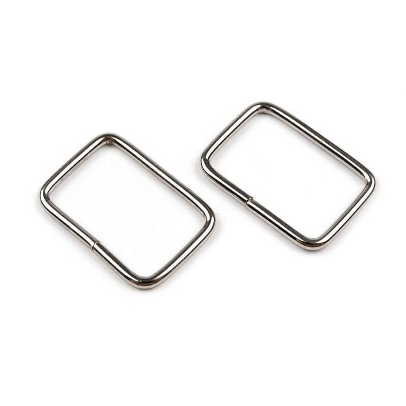 Square metal ring 13x20mm 730190