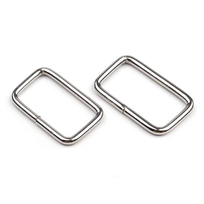 Square metal ring 13x25mm 730191