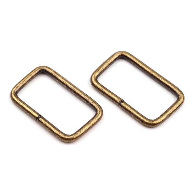 Square metal ring 13x25mm 730191