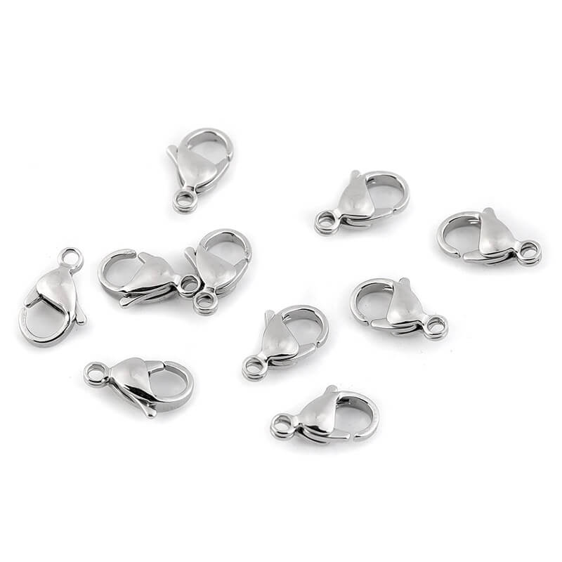 Nerūsējošā tērauda aizdare (Lobster Clasp) 8x15mm