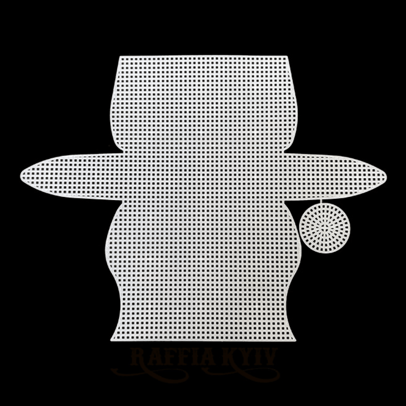Plastmasas tīkla sagatave / pamatne somas izgatavošanai 13x8x5cm