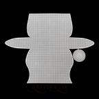 Plastmasas tīkla sagatave / pamatne somas izgatavošanai 13x8x5cm