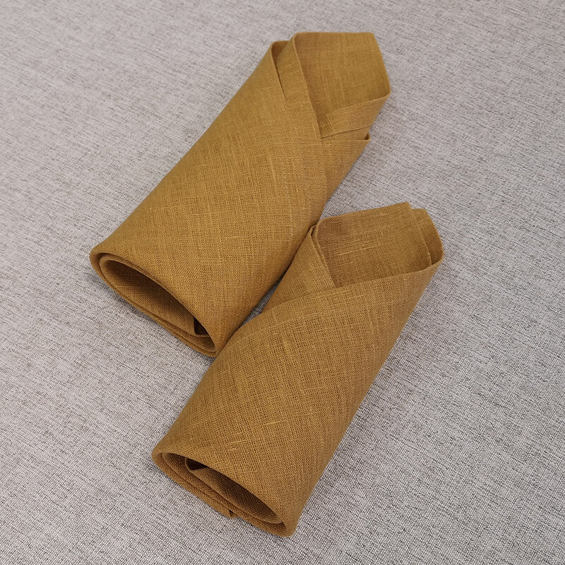 Linu auduma galda salvete - sinepju dzeltena