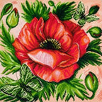 Printed embroidery patterns – flowers