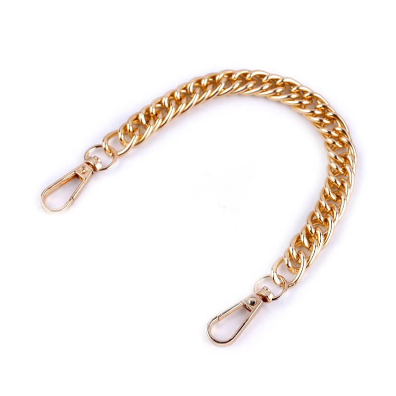 Bag handle with chain and carabiners