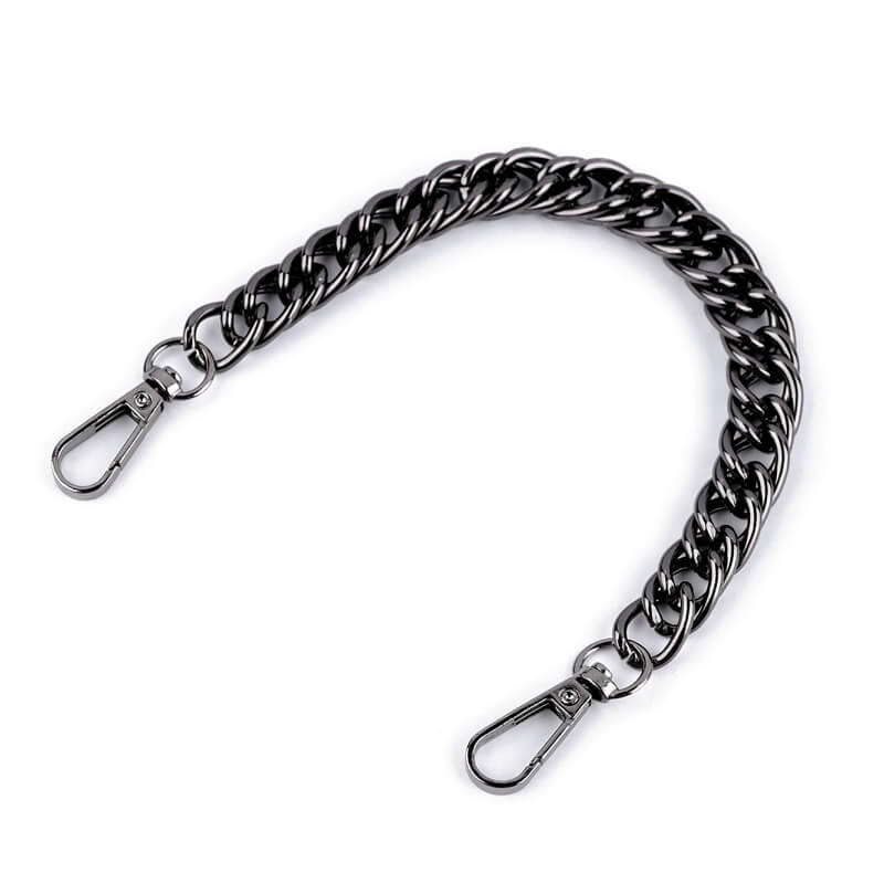 Bag handle with chain and carabiners