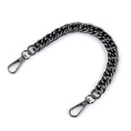 Bag handle with chain and carabiners