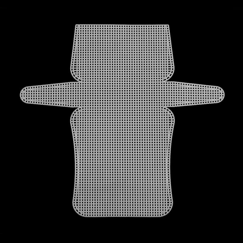 Plastmasas tīkla sagatave somai / pamatne 18x9x4,5cm
