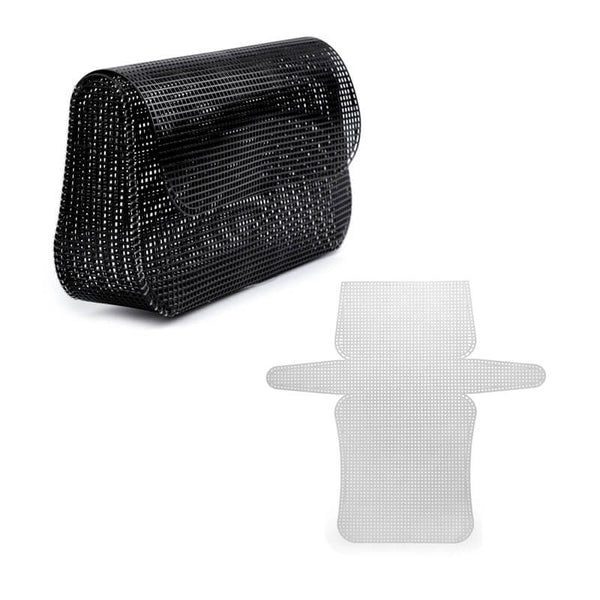 Plastmasas tīkla sagatave somai / pamatne somas izgatavošanai 18x9x4,5cm