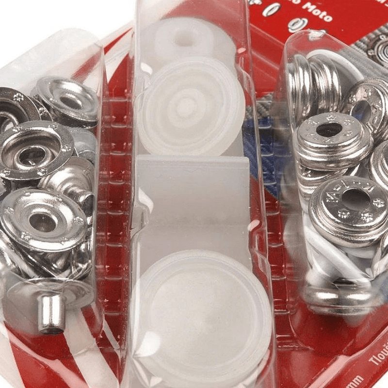 Iesitamas metāla spiedpogas Auto Moto Ø15mm - bieziem audumiem
