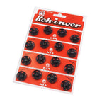 Sew-on metal snap button - black