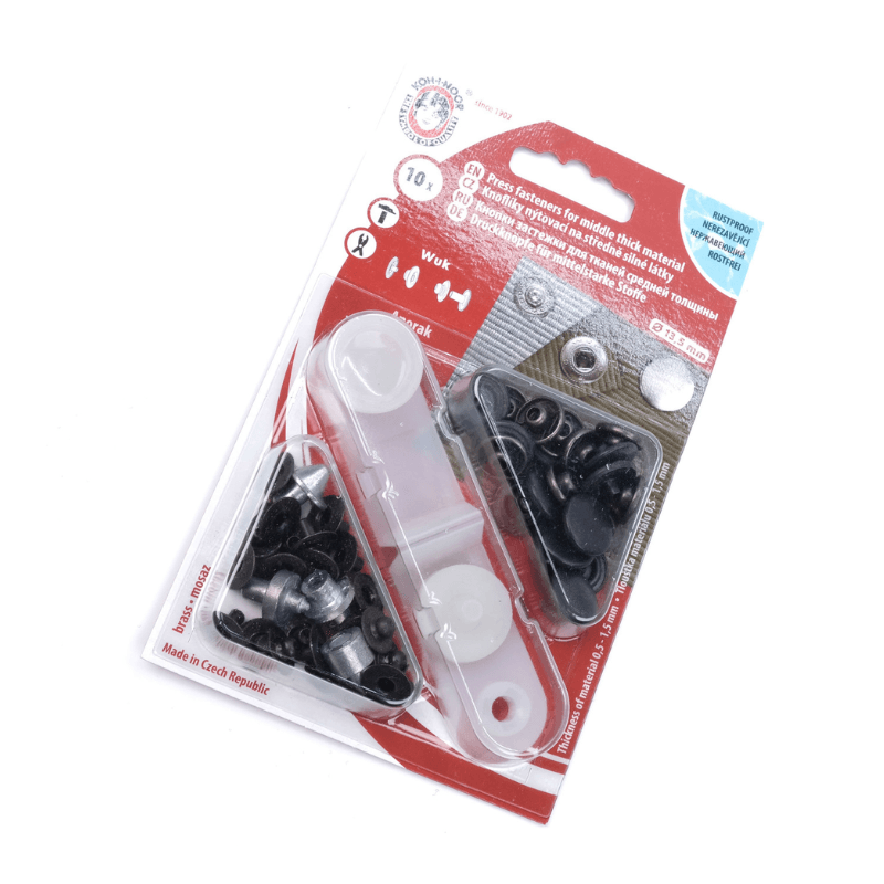 Wuk push-in metal snap buttons Ø15mm - for medium-thick fabrics