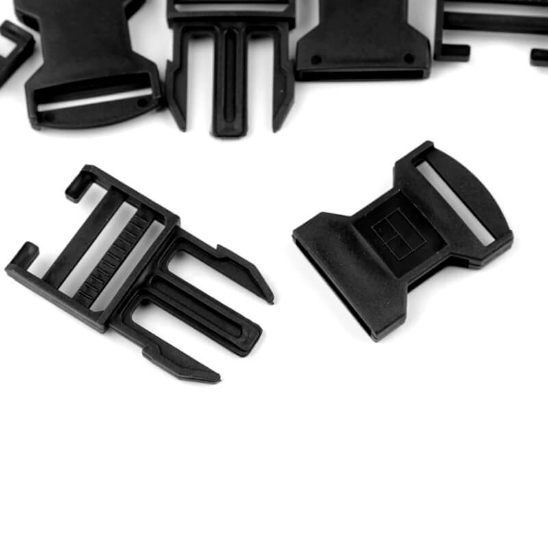 Plastic buckle with adjuster 30mm – black