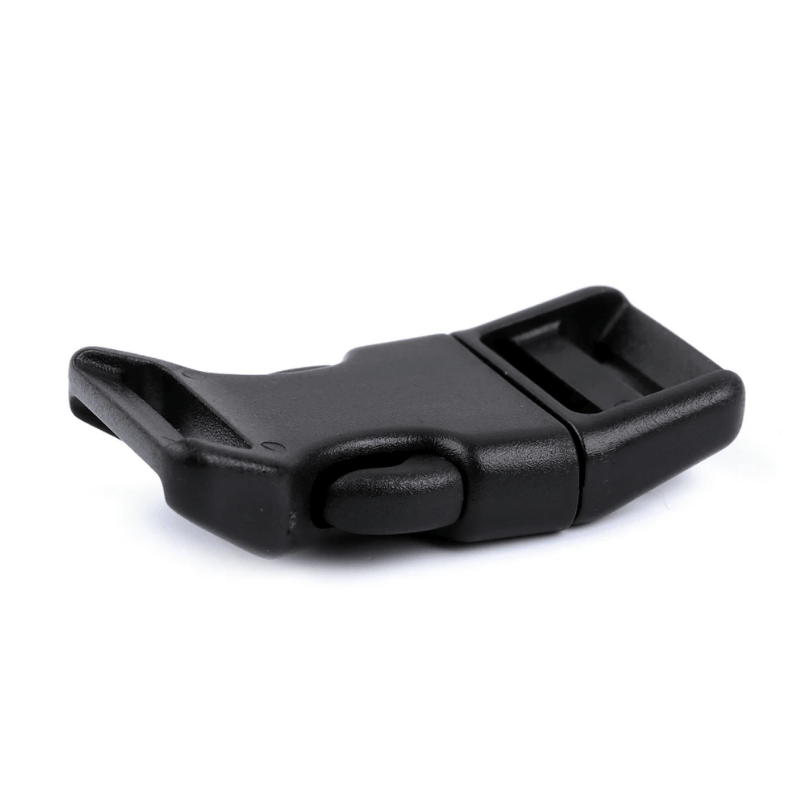 Plastic buckle clip with safety lock 20mm – black