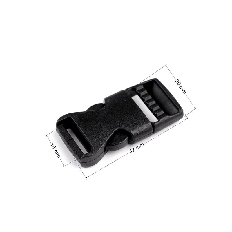 Plastic buckle 15mm - black 730593