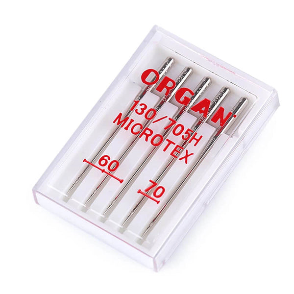 Šujmašīnu adatas smalkiem audumiem Organ Microtex 130/705 H 60; 70