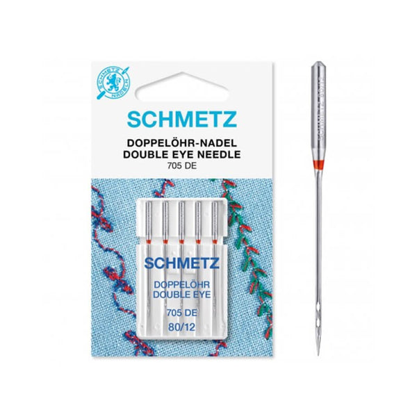 SCHMETZ Double Eye - dubultās acs šujmašīnu adatas 705 DE 80/12