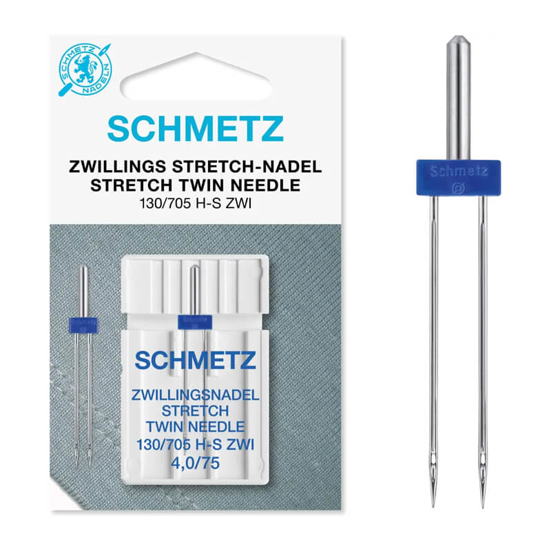 SCHMETZ Stretch Twin - dubultā šujmašīnu adata elastīgiem audumiem 130/705 H-S ZWI