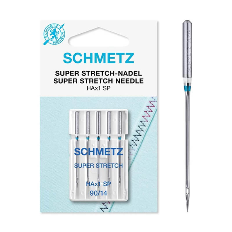 SCHMETZ Super Stretch šujmašīnu adatas ļoti elastīgiem audumiem HAx1 SP