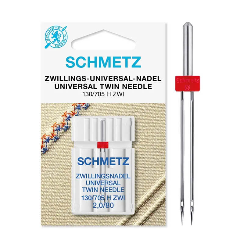 SCHMETZ Universal Twin - dubultā universālā šujmašīnu adata 130/705 H ZWI