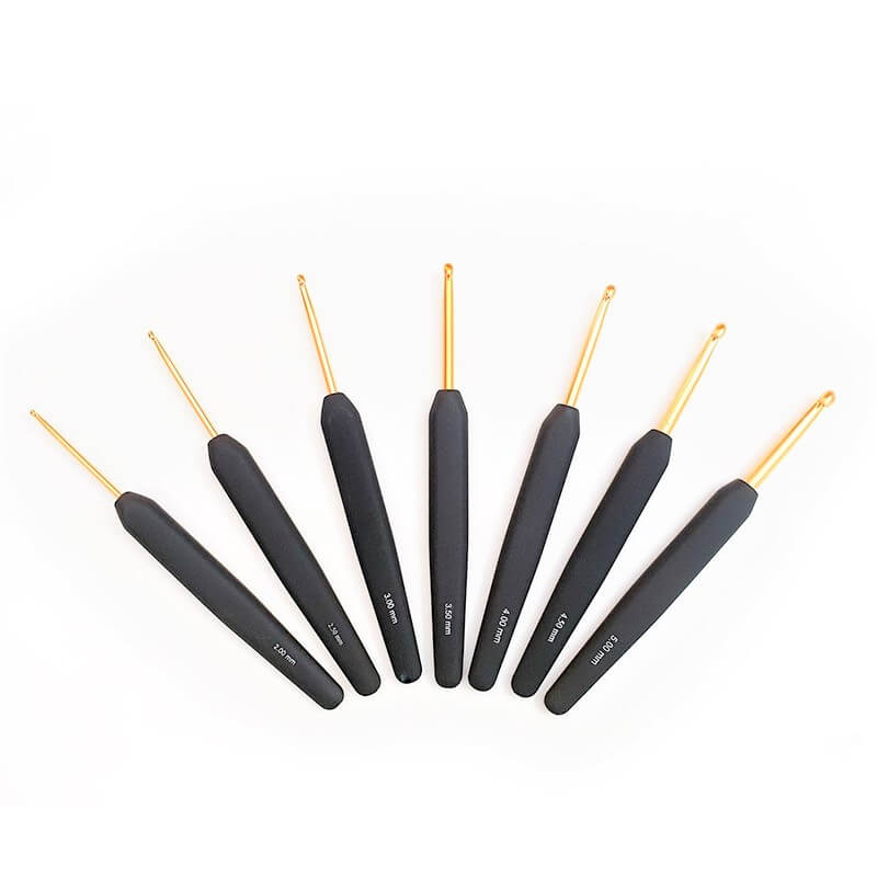 KnitPro Soft Grip Aluminium Gold tamboradata