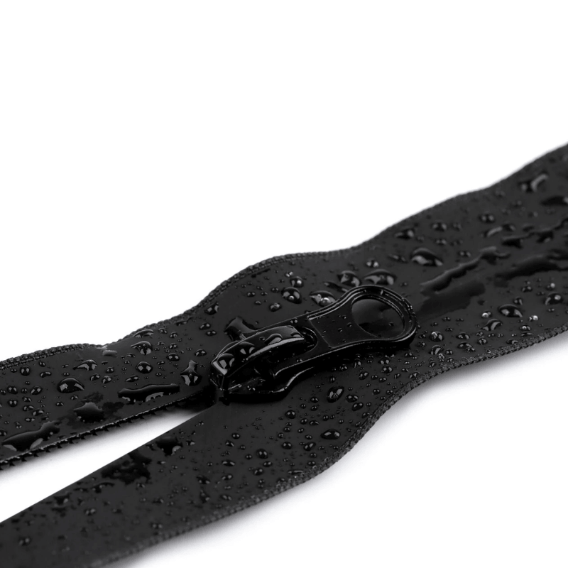 Ūdens necaurlaidīgs rāvējslēdzējs 70cm - divvirzienu - melns, matēts