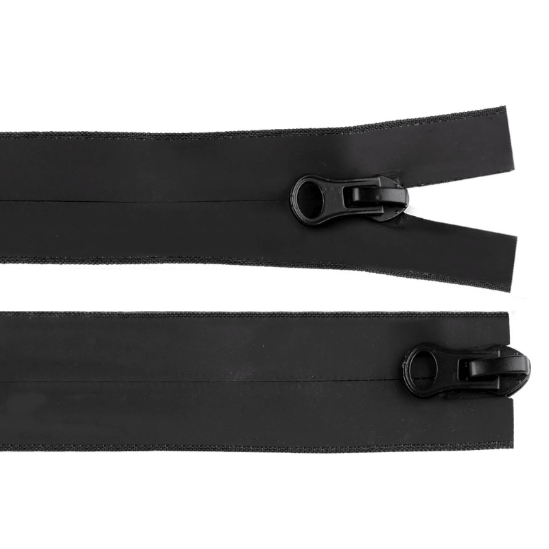 Ūdens necaurlaidīgs rāvējslēdzējs 80cm - divvirzienu - melns, matēts