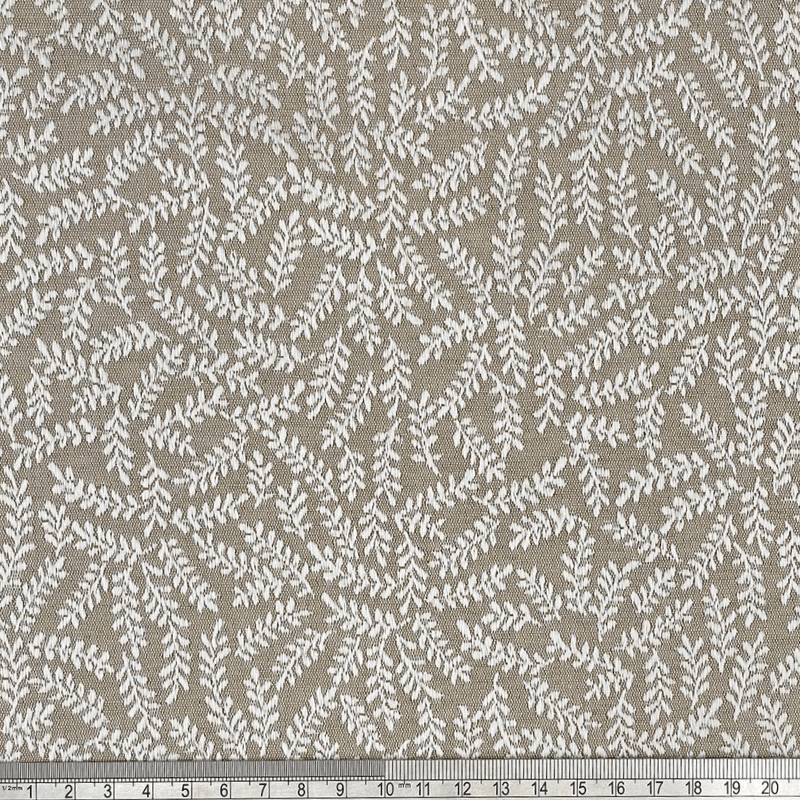 Tablecloth fabric 157cm – leaves on a beige background