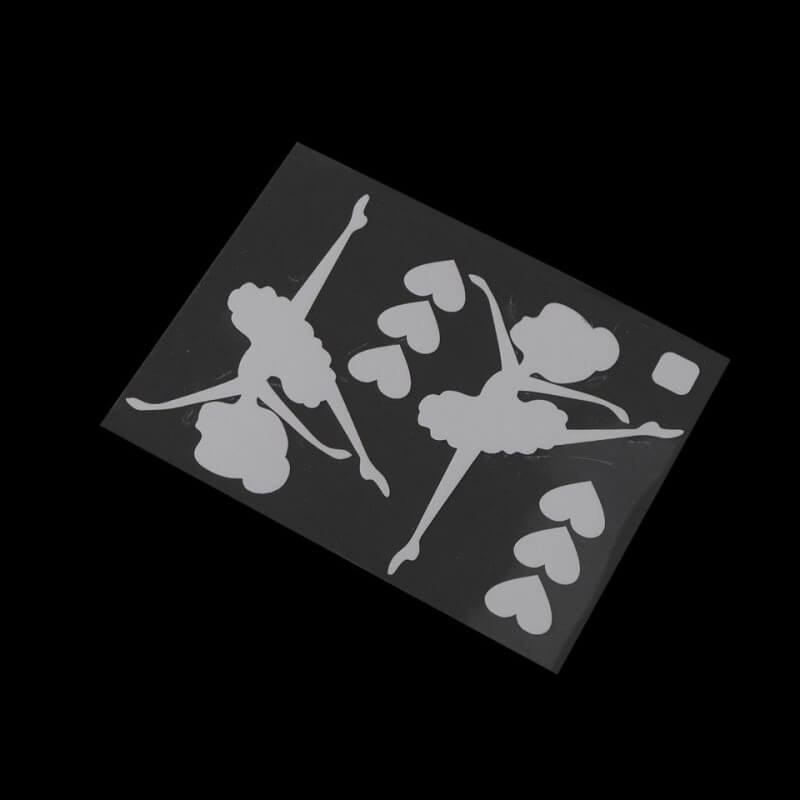Iron-on reflective stickers - white 400170
