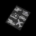 Iron-on reflective stickers - white 400170