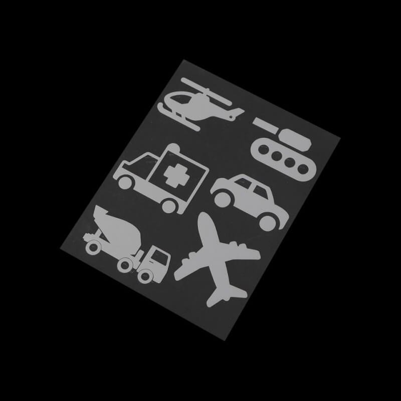 Iron-on reflective stickers - white 400170