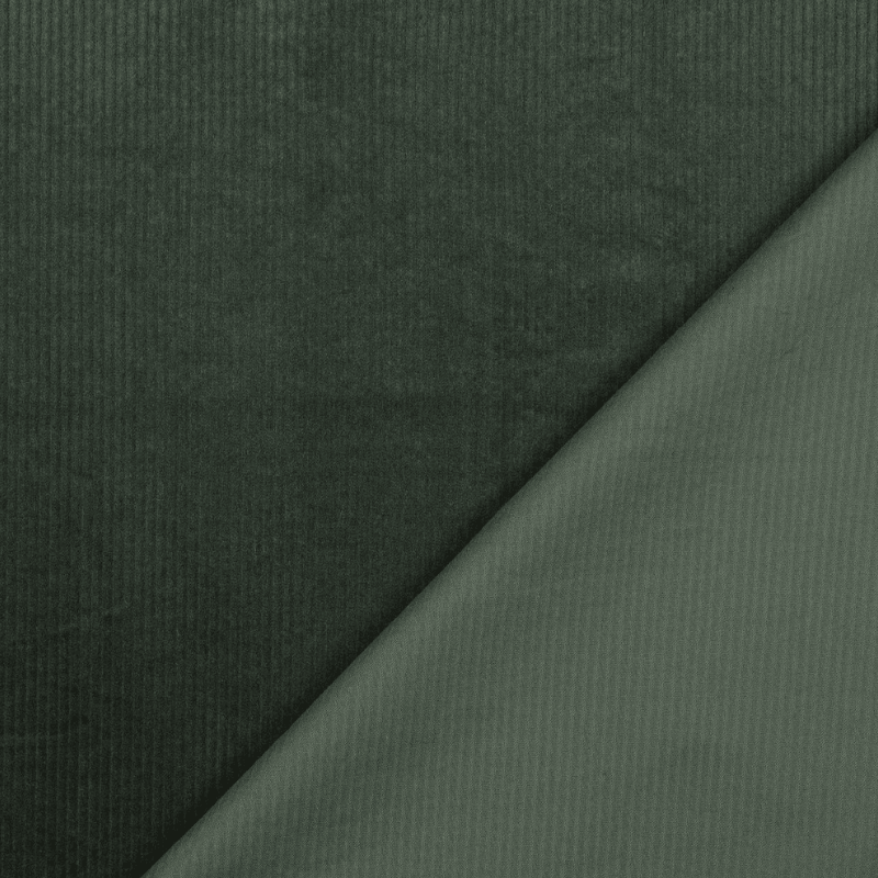 Kokvilnas velveta audums 145cm | 282g/m² - 015 tumši zaļš