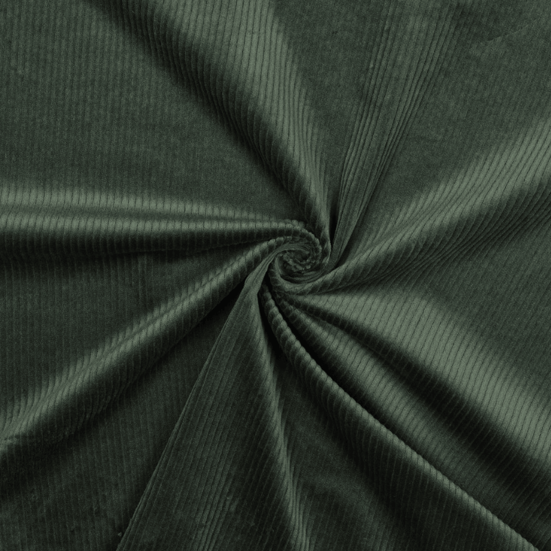 Kokvilnas velveta audums 145cm | 282g/m² - 015 tumši zaļš