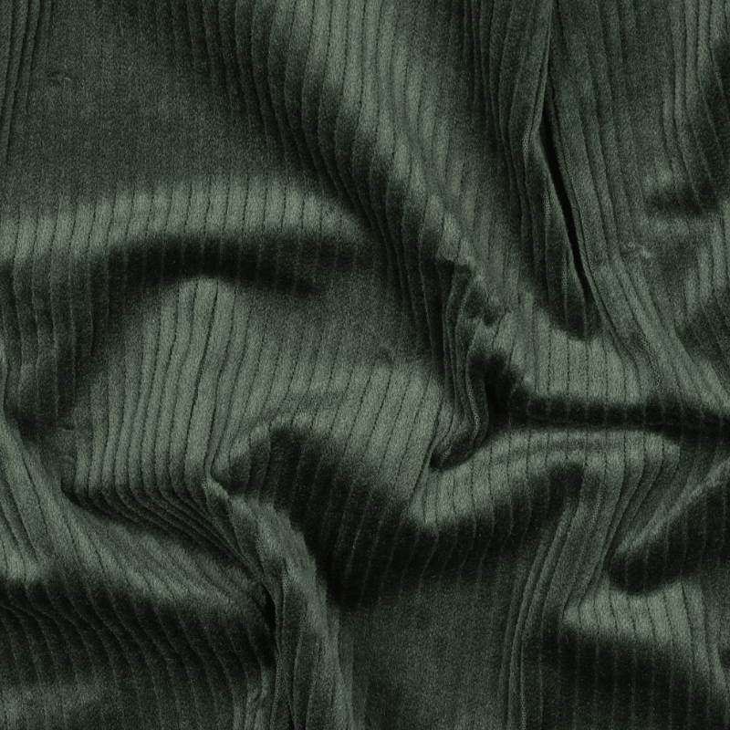 Kokvilnas velveta audums 145cm | 282g/m² - 015 tumši zaļš