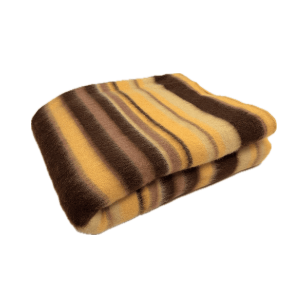 Wool blanket 205x150cm - green with beige