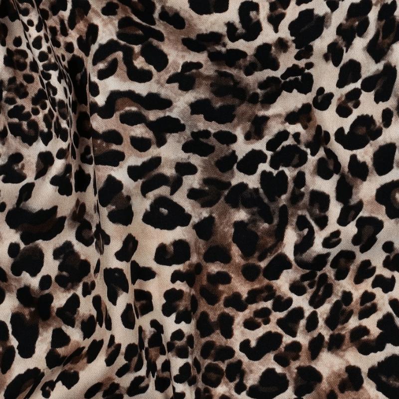Viskozes audums ar elastānu 138cm | 180g/m² – leoparda raksts
