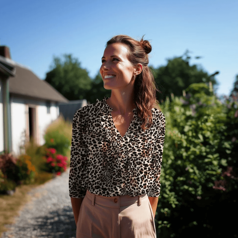 Viskozes audums ar elastānu 138cm | 180g/m² – leoparda raksts