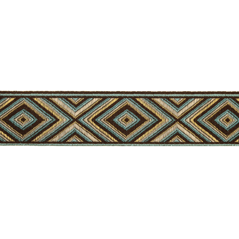 Tautiska lenta / josta 3,5cm – zila / pelēka / bēša